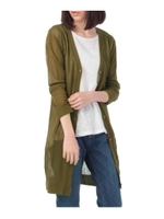 リブニットロングカーディガン/オフホワイト(003)