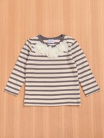 天竺ボーダー長袖Tシャツ/オフホワイト