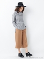 【11/26 ヒルナンデスご紹介商品】【美人百花12月号掲載】フェイクウール/ガウチョPT/キャメル