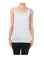 ストラップつきラメ使いタンクトップ/ライトブルー(091)