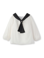 フラワータイブラウス/サンドベージュ(053)