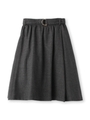 ベルテッドジョーゼットスカート/ブラック(019)