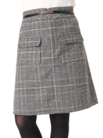 ベルト付前ポケットAラインスカート/コイハイ