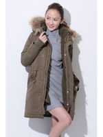 ボリュームファーモッズコート/KHAKI