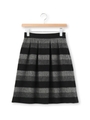 マルチボーダーミディ丈スカート/オレンジ系(365)
