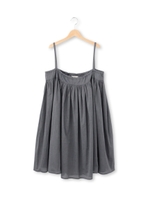 HONNETE スリップギャザーワンピース/ブラック(019)