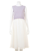 [Salon de Balcony]オーガンジースカートセットニット/LAV