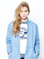 【Bonica Studio】発砲プリント裏毛トップス/オフ