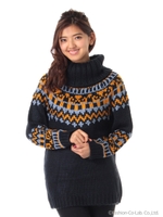 【dazzlin】ノルディックオフタートルチュニック/グレー