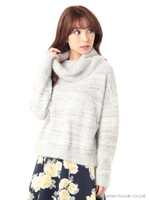 オフタートルシャギーニット/グレー