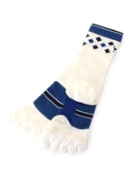 ダイヤ柄5本指ソックス/グレー(912)