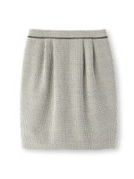 メランジストレッチツイードスカート/ブラック(419)