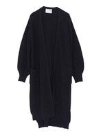 袖ボリュームロングカーデ/ブラック