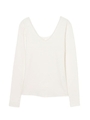 BackレースリボンTOP/WHITE
