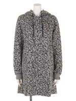 Cross Over Hoodie Dress/BLK