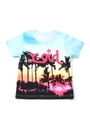S/S TEE PALM TREE/PINK