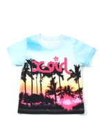 S/S TEE PALM TREE/PINK