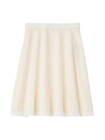 [L]ブロックペイントフレアスカート/オフホワイト(103)