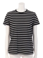 【BED&BREAKFAST】Single Stripe BK Crew-neck/BLACKmix
