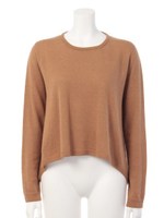 【GREED】ＣＡＳＨＭＥＲＥ　ＳＩＬＫ　Ｃｒｅｗ　ｎｅｃｋ　Ｓｗｅａｔｅｒ/GRAY