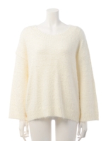 ファンシーヤーンプルオーバー/ホワイト