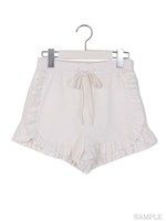 フリル裏毛ショーパン/ホワイト