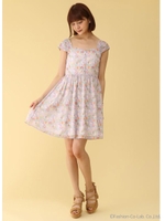 ヴィンテージチューリップワンピ/ホワイト