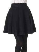 シャギーボックスタックスカート/Black