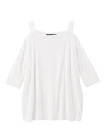 ストラップつきオフショルダーカットソー/ホワイト(001)