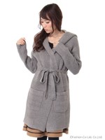 ブークレニットガウン/ネイビー