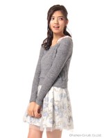 肩リボンRib花柄ドッキングOP　2/アイボリー