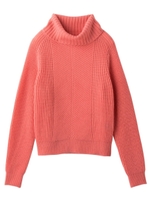 [L]よせめ柄タートルニット/オレンジ系(067)