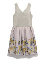 グリッターフラワーワンピース/BLK