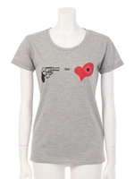 ズキュンTシャツ/グレー