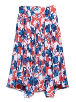 フラワーフレアースカート/RED