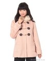【泉里香着用】リボン使いダッフルコート/ピンク