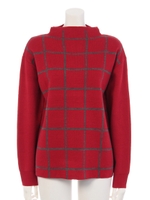 ウィンドペンチェックプルオーバー/レッド