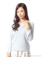 カットツイードスカラプルオーバー/ライトブルー