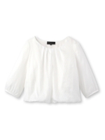 シアーチェックブラウス/ナチュラル(050)