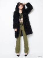 レースアップリブニットビスチェ/WHITE