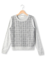 千鳥チェックビジューニット/ネイビー(293)