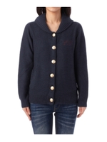 カレッジカウチン刺しゅうニットカーディガン/ネイビー系(093)