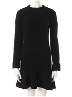 長袖フレアワンピース/ブラック