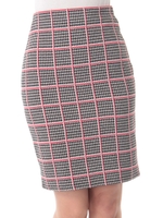 柄スカート/ブラック