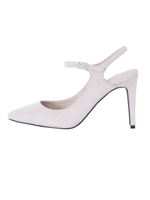 BACK OPENストラップパンプス/ホワイト