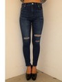 RESEXXY JEANS　クラッシュスキニーパンツ/INDIGO