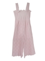 cotton salopette/white