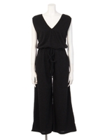 【LATINA】両Vネックオールインワン/BK