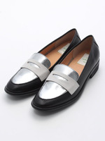 【enchanted】本革ローファー/ブラックコンビ