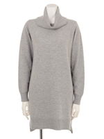 アンゴラ混ニットワンピ/グレー